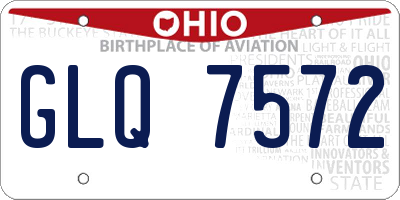 OH license plate GLQ7572