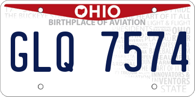 OH license plate GLQ7574