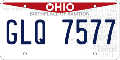 OH license plate GLQ7577