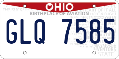 OH license plate GLQ7585