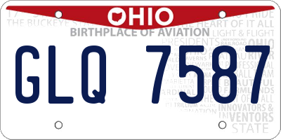OH license plate GLQ7587