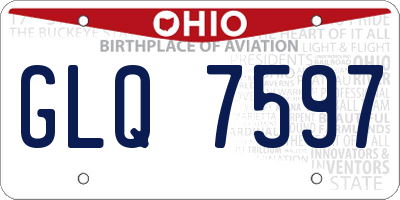 OH license plate GLQ7597