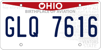 OH license plate GLQ7616