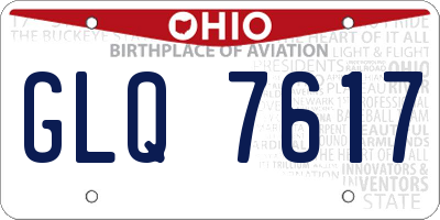 OH license plate GLQ7617