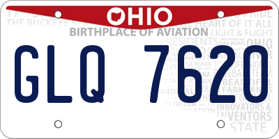 OH license plate GLQ7620