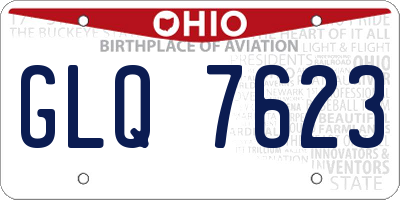 OH license plate GLQ7623