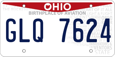 OH license plate GLQ7624