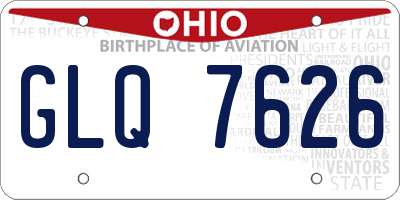 OH license plate GLQ7626