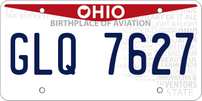 OH license plate GLQ7627