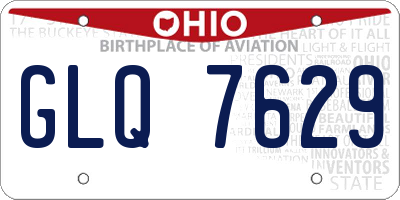 OH license plate GLQ7629