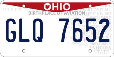 OH license plate GLQ7652