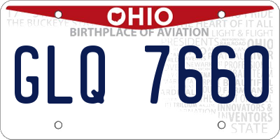 OH license plate GLQ7660