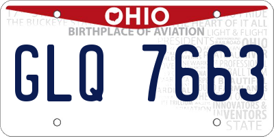 OH license plate GLQ7663