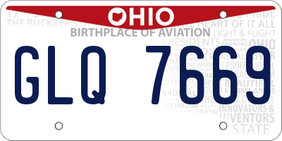 OH license plate GLQ7669