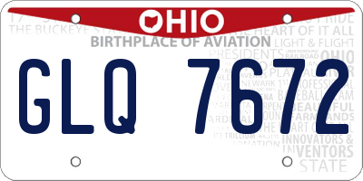 OH license plate GLQ7672