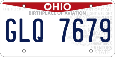 OH license plate GLQ7679