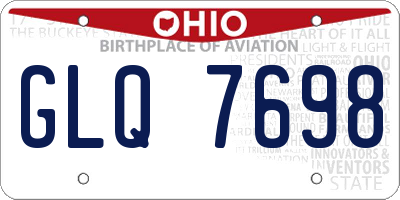 OH license plate GLQ7698