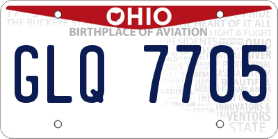 OH license plate GLQ7705