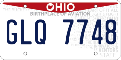 OH license plate GLQ7748
