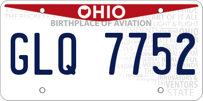 OH license plate GLQ7752
