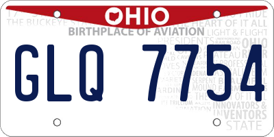OH license plate GLQ7754