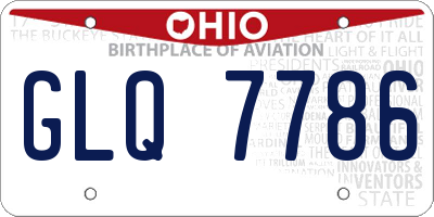 OH license plate GLQ7786