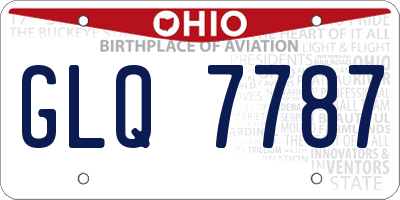 OH license plate GLQ7787