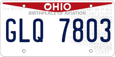 OH license plate GLQ7803