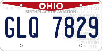 OH license plate GLQ7829