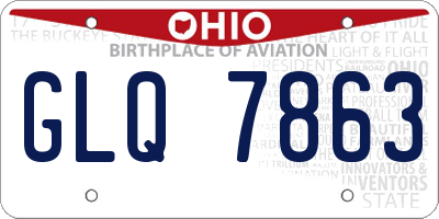 OH license plate GLQ7863