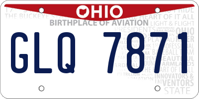 OH license plate GLQ7871