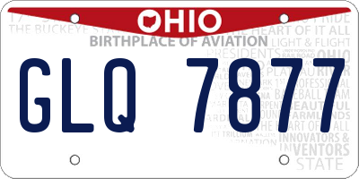 OH license plate GLQ7877