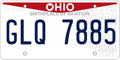 OH license plate GLQ7885