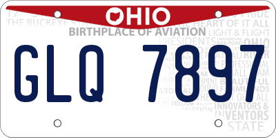 OH license plate GLQ7897
