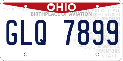 OH license plate GLQ7899