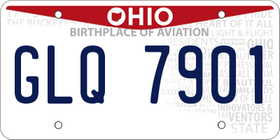 OH license plate GLQ7901