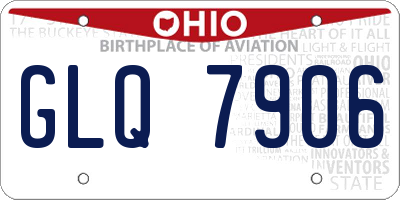 OH license plate GLQ7906