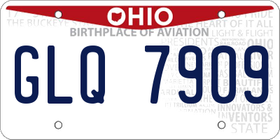 OH license plate GLQ7909