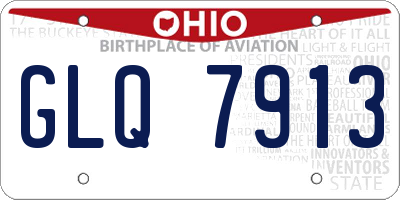 OH license plate GLQ7913