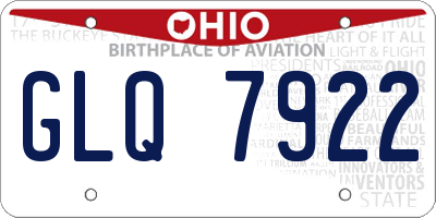 OH license plate GLQ7922