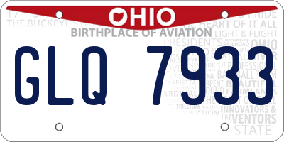 OH license plate GLQ7933
