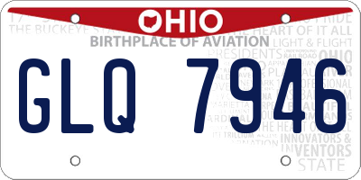 OH license plate GLQ7946