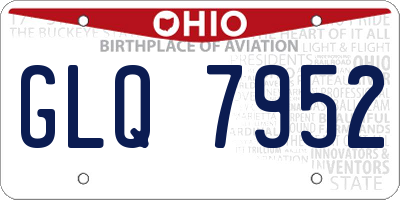 OH license plate GLQ7952