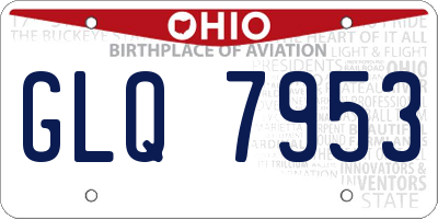 OH license plate GLQ7953