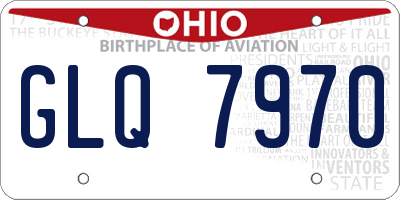 OH license plate GLQ7970