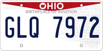 OH license plate GLQ7972