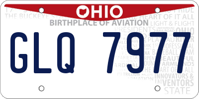 OH license plate GLQ7977