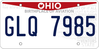 OH license plate GLQ7985