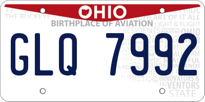 OH license plate GLQ7992