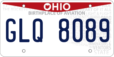 OH license plate GLQ8089